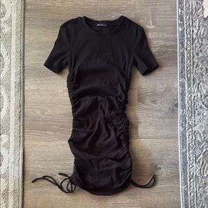 Zara Black Ruched Dress